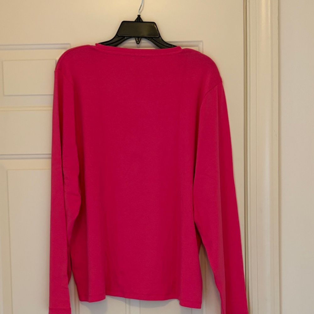 J. Crew Soft Fuchsia Long-Sleeve Everyday Tee/NWT/3X - Picture 12 of 12
